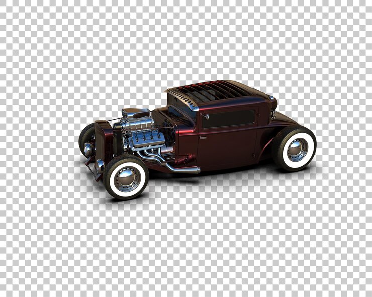 PSD carro muscular isolado no fundo ilustração de renderização 3d