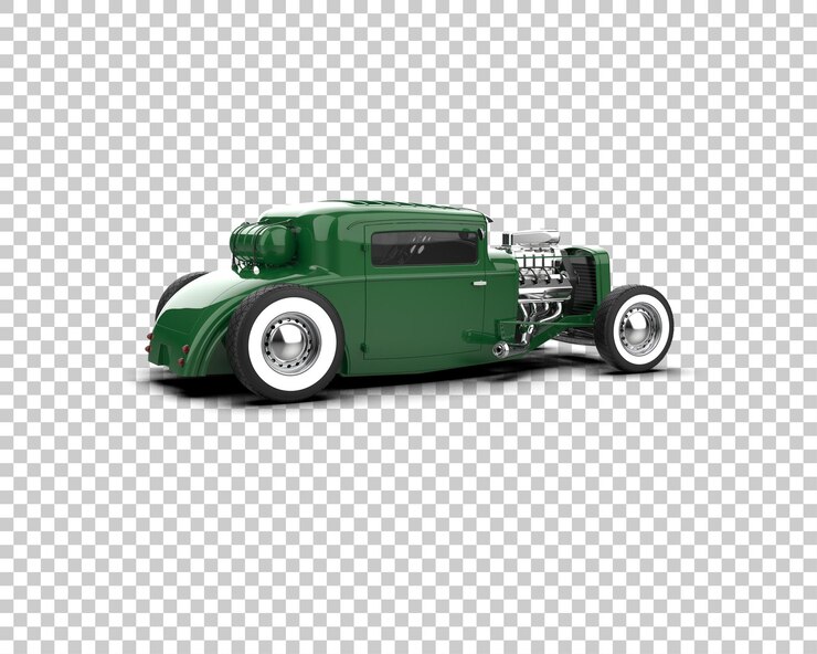 PSD carro muscular isolado no fundo ilustração de renderização 3d