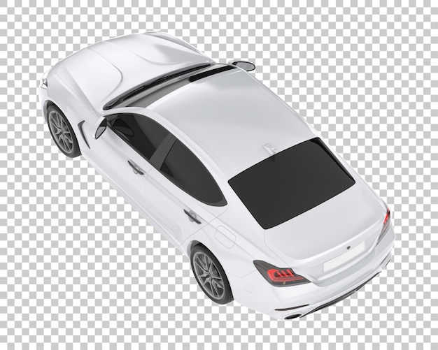 Carro na ilustração de renderização 3d de fundo transparente