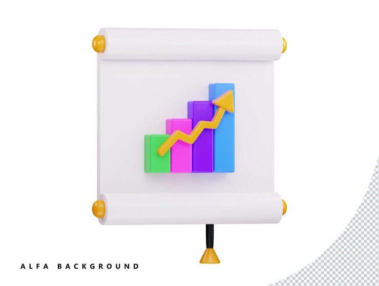PSD carro de negocios con ilustración de icono de vector 3d