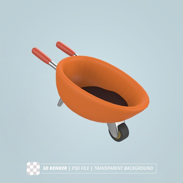 CARRO DE PATIO RENDER 3D AISLADO
