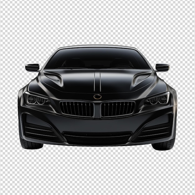 Carro preto isolado em fundo transparente png