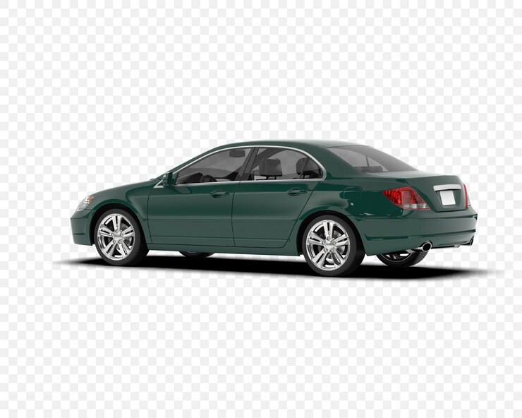 PSD carro sedã verde