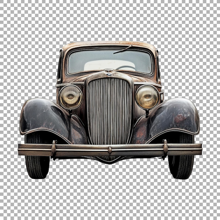 PSD carro vintage em fundo transparente ai gerado