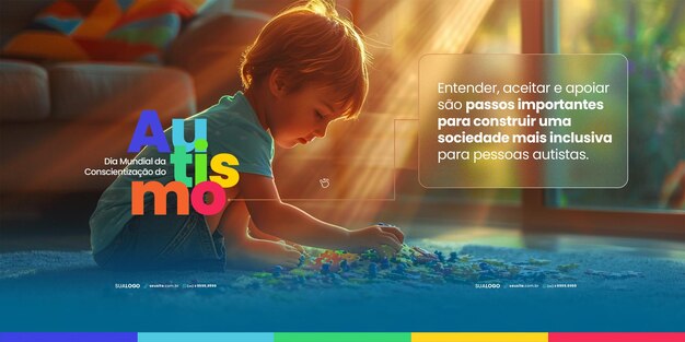 PSD carrossel dia mundial da conscientização do autismo