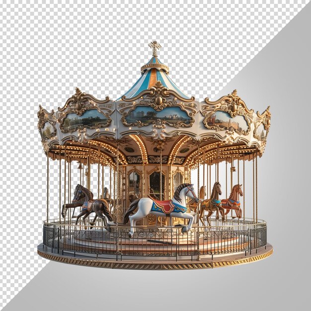 PSD carrousel isolé sur fond blanc