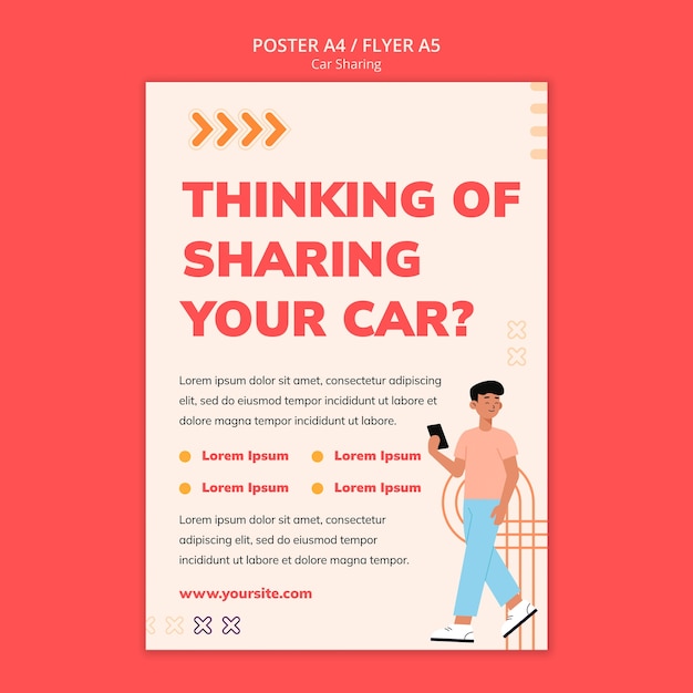 Carsharing-vorlagendesign