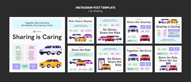 Carsharing-Vorlagendesign
