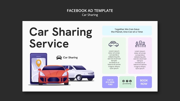 Carsharing-Vorlagendesign