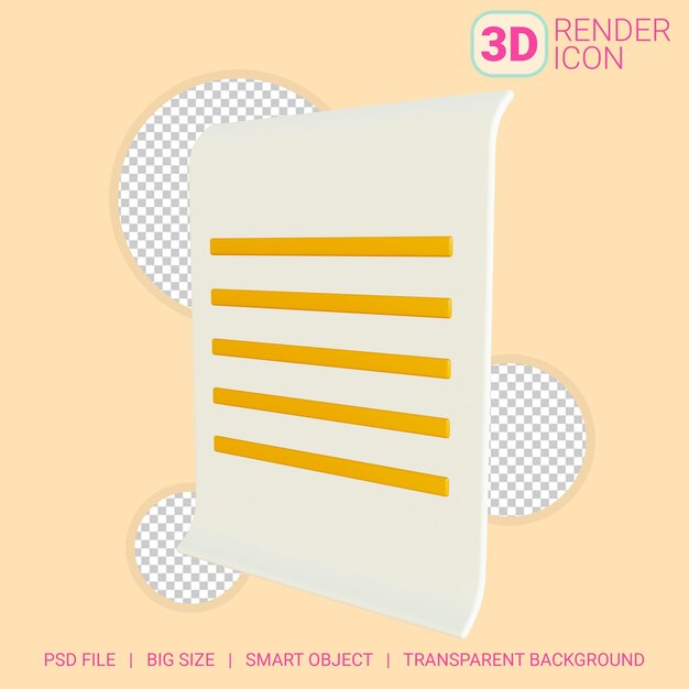 Carta 3D con sfondo trasparente