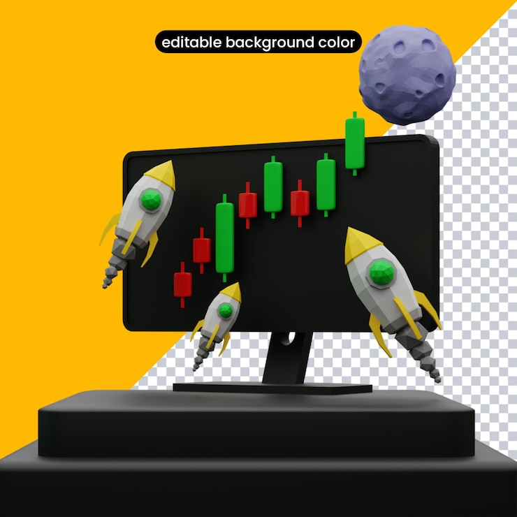PSD carta 3d para a lua