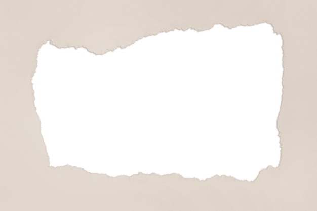Carta beige strappata Nude Contrasto isolato