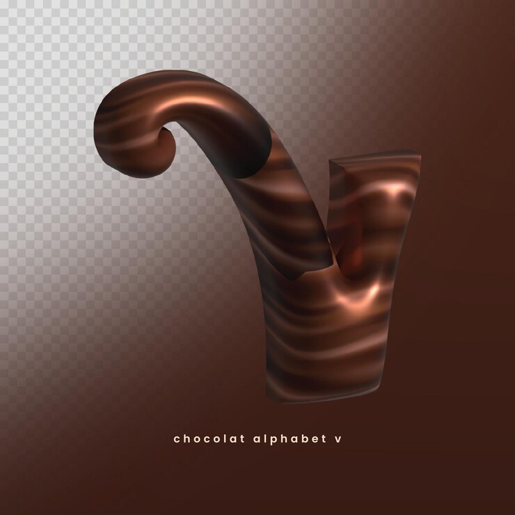 PSD carta de chocolate 3d