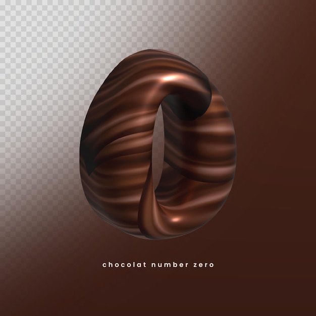 PSD carta de chocolate 3d