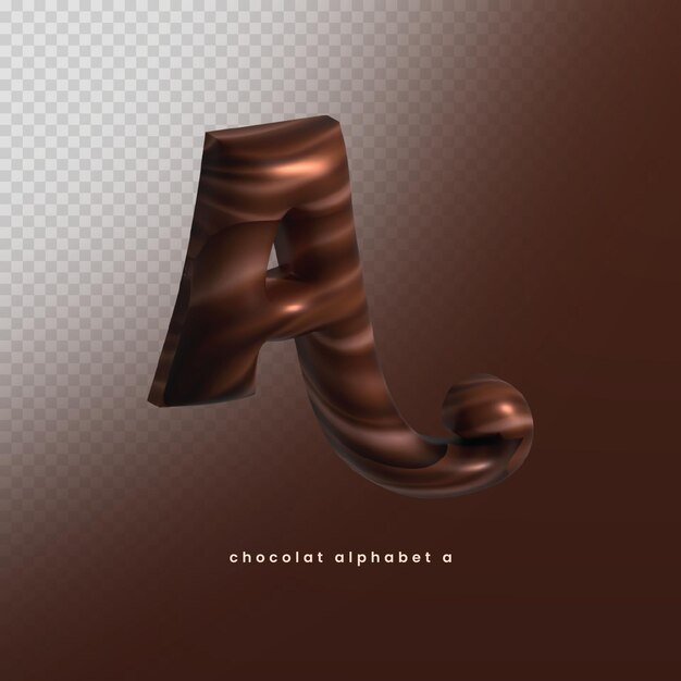 PSD carta de chocolate 3d