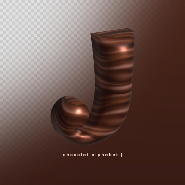 PSD carta de chocolate 3d