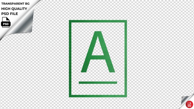 PSD una carta componer escribir crear una carta icono vectorial de lujo cuero verde texturado psd transparente