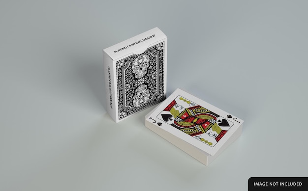 Carta da gioco con scatola Mockup Design