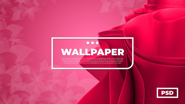 PSD carta da parati desktop astratto 3d colore rosso