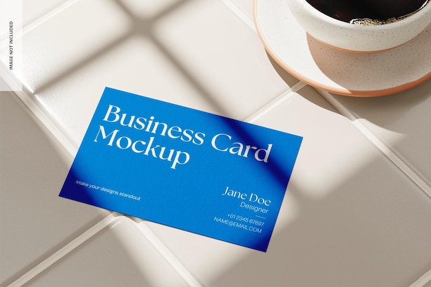 Carta da visita paesaggistica con Tile Touch Mockup Perspettiva