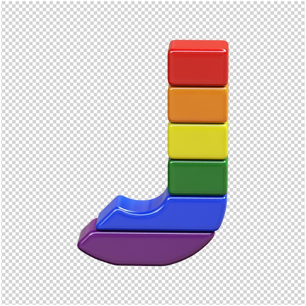 PSD carta das cores da bandeira lgbt