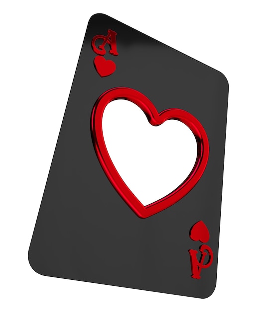CARTA DE CORDE de póquer com asso preto