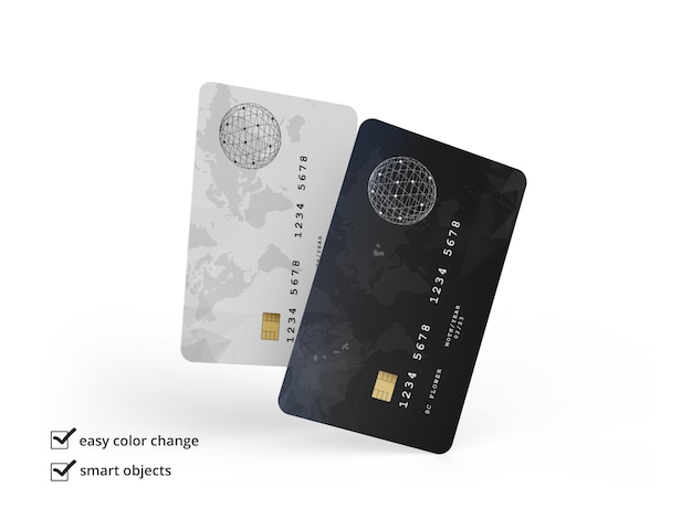 Carta di credito Mockup isolato