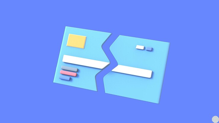 PSD carta di credito rotta 3d render declino emissione carta bancaria non disponibile problema illustrazione isolata
