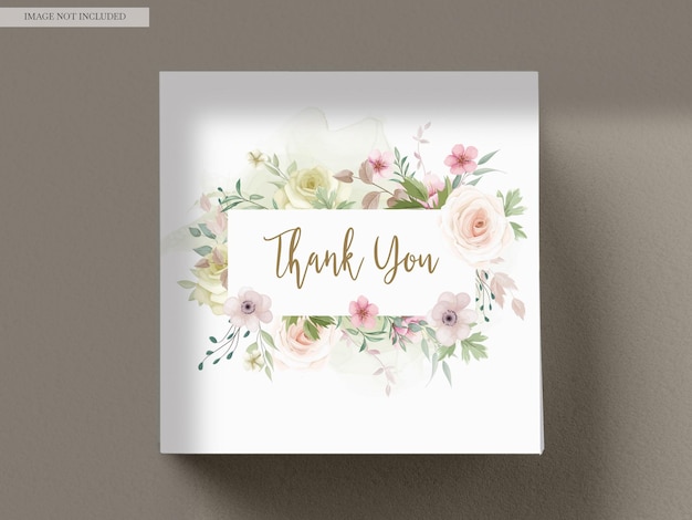carta di invito a nozze con bellissimo floreale disegnato a mano