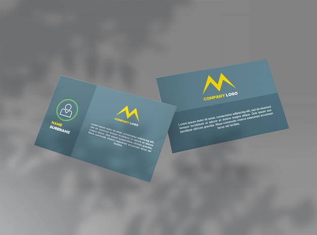 Carta di nome mock up