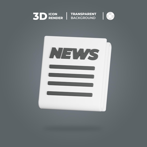 Carta di notizie dell'icona 3D