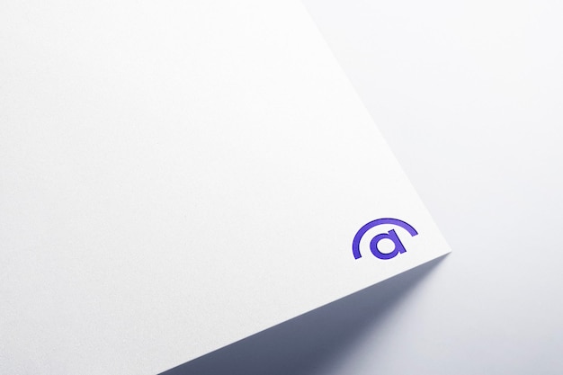 Carta di prospettiva mockup logo