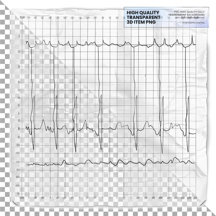 PSD carta ecg carta specializzata per la registrazione di elettrocardiogrammi su sfondo trasparente