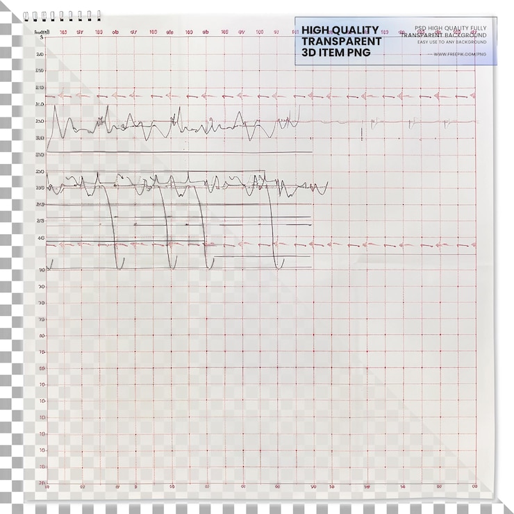 PSD carta ecg carta specializzata per la registrazione di elettrocardiogrammi su sfondo trasparente