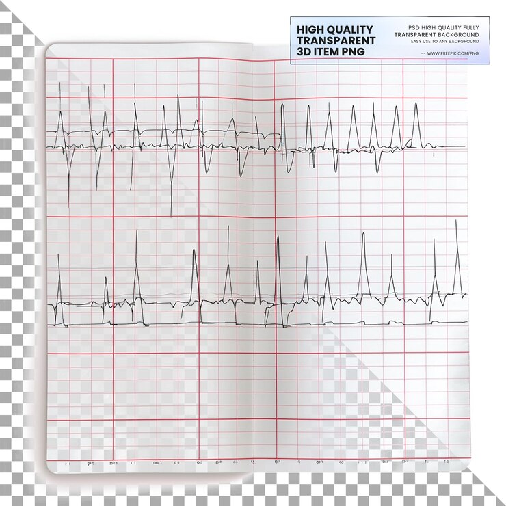 PSD carta ecg carta specializzata per la registrazione di elettrocardiogrammi su sfondo trasparente