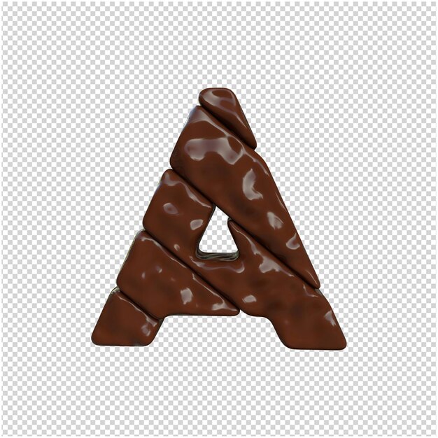 Carta feita de chocolate renderização em 3d