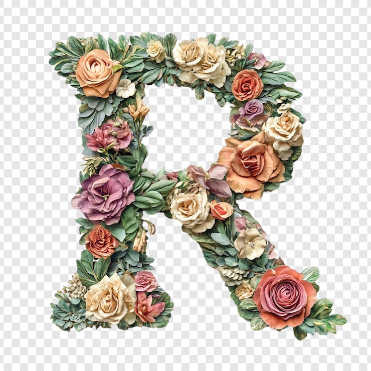 PSD carta floral r un impresionante arreglo de rosas y flores