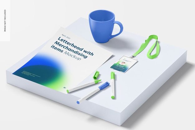 Carta intestata e articoli di merchandising Mockup