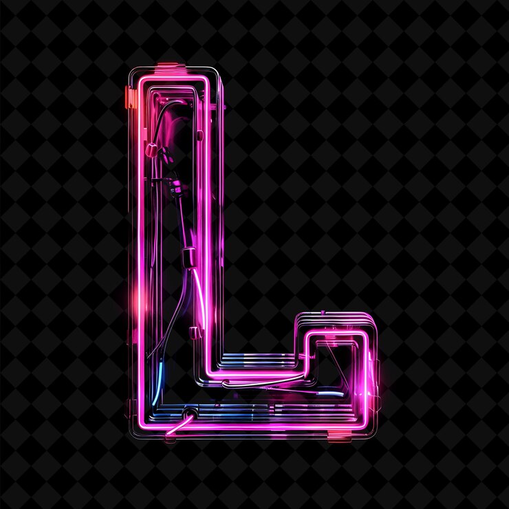 PSD carta l equipada com intersecção de neon luminosa faixa de plástico neon cor y2k colecção de arte de forma