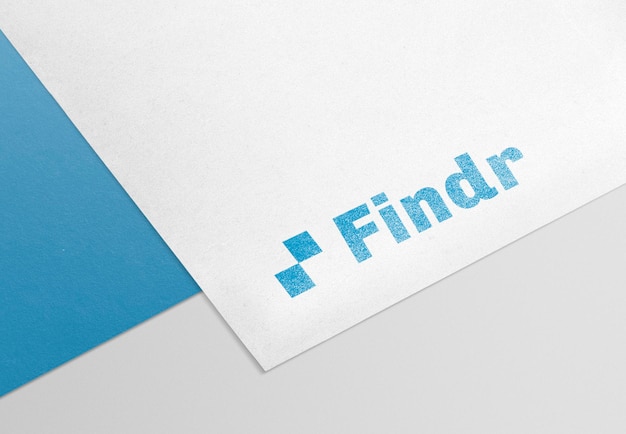 Carta PSD mockup logo, design moderno realistico