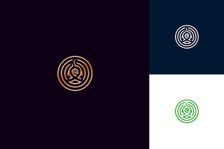 PSD carta q con estilo de diseño de logotipo abstracto con q en forma de naturaleza colecciones de vectores abstractos