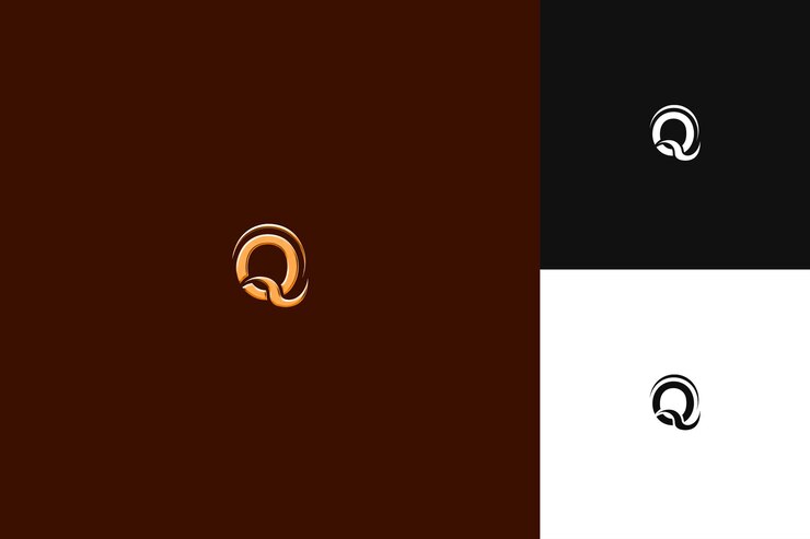 PSD carta q logo com regal vibe carta mark logo estilo design ilustração logo vector designs