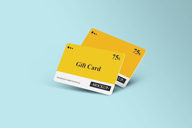Carta regalo, Smart card, Carta sconto, Carta offerta modello 3d Mockups