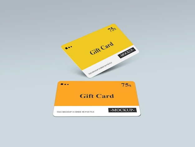 Carta regalo, Smart card, Carta sconto, Carta offerta modello 3d Mockups
