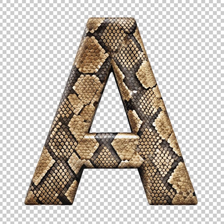 PSD una carta con textura de piel de serpiente
