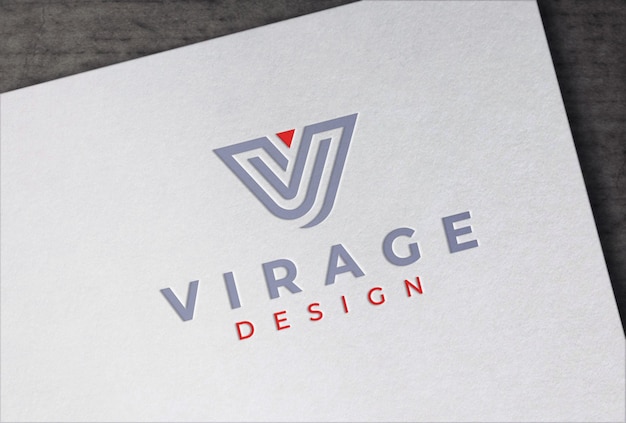 Carta tipografica con logo mockup