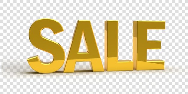 Carta de venta de oro de 3d