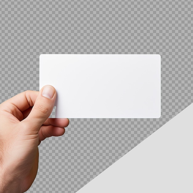 Cartão branco em branco isolado em fundo transparente png