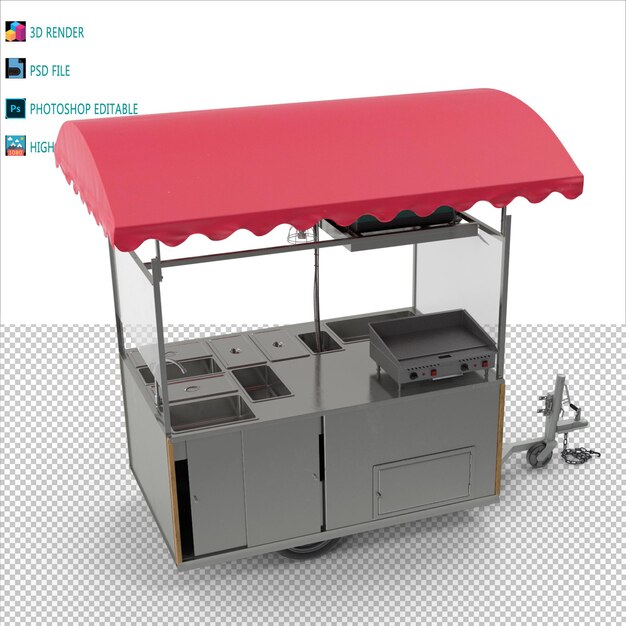 PSD cartão de alimentos 3d render psd