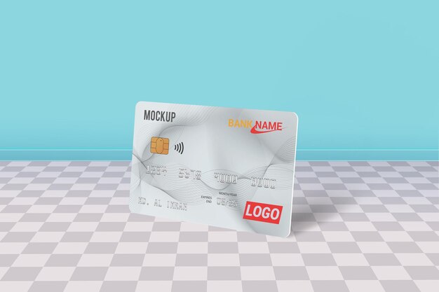 Cartão de débito smart card cartão plástico maquete